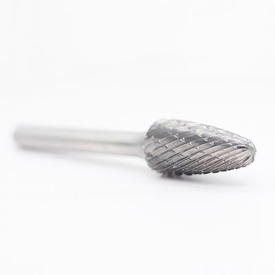 Kalite SF-3 Ağaç şekli Yarıçapı Sonu Çift Kesilmiş Tungsten Karbür Burr 1/4' 'Shak' Çift Kesilmiş Fabrika