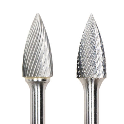 12 mm Dia SG Ağacı Noktası Sonu Çift Kesimli Karbür Burr 6 mm Şank Karbür Burrs Die Grinder için