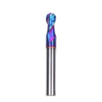 İyi bir fiyat. 75mm Toplam Uzunluk HRC 65 R12*30*12 Dia TiAISiN Kaplı 2 Flüt Karbid Top Burun Son Mill Cutter özelleştirme seçeneği ile çevrimiçi